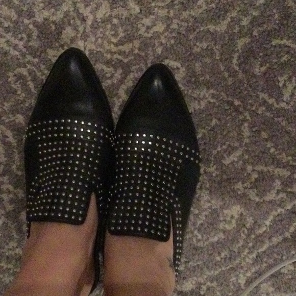 1.State studded cowboy western style black mules in 37.5 or 7 trendy - Picture 7 of 7